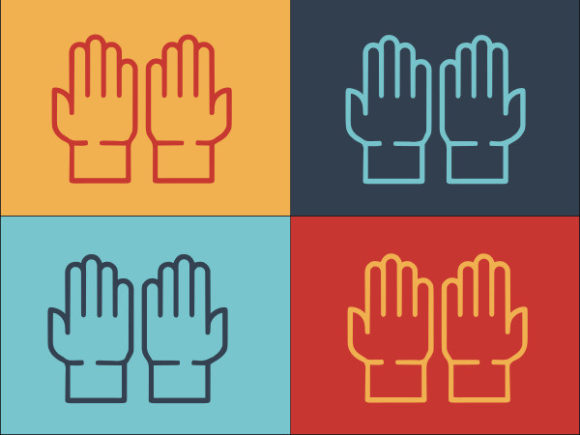 Clinic Medical Gloves: Modern Graphics & Logos