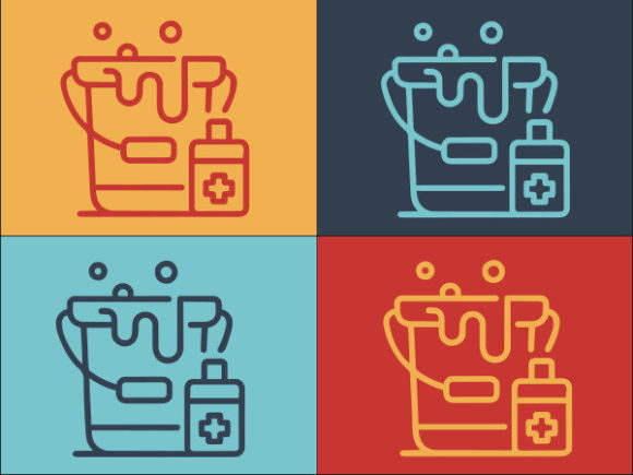 Disinfection Water Medical Bucket Graphics & Logos Review