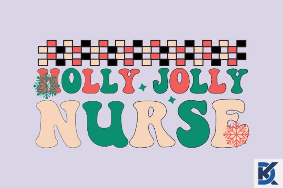 Holly Jolly Nurse SVG: Retro Graphics & Crafts