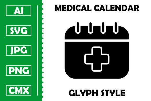 Medical Calendar Icons for Modern Graphics