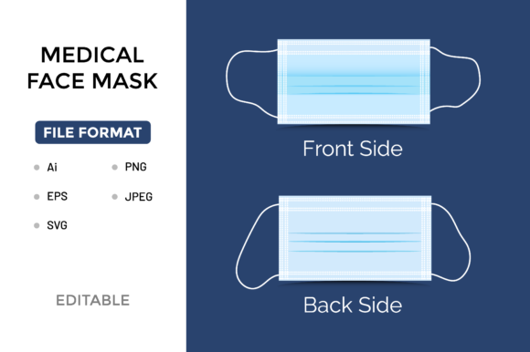 Medical Face Mask Illustration: Graphics & Illustrations