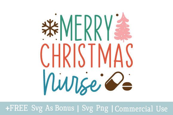 Merry Christmas Nurse SVG: Graphics for Crafts