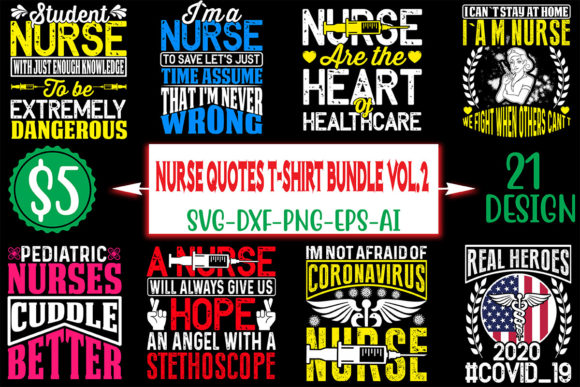 Nurse Quotes T-Shirt Bundle Vol.2: Branding Essentials