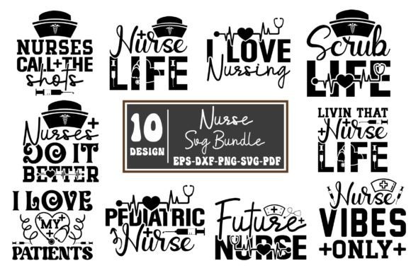 Nurse SVG Bundle: Graphics for Crafts